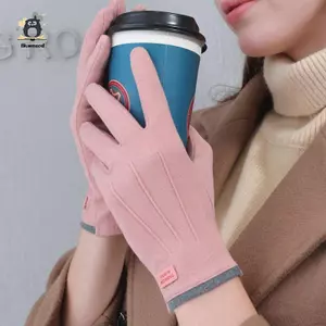 Găng tay sang trọng mùa đông dành cho nữ Thời trang da lộn ấm áp ngoài trời Guantes Lady Màn hình cảm ứng Lái xe Găng tay thể thao Găng tay đi xe đạp Mới