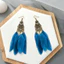 Bohemian Dài Tua Rua Lông Bông Tai Ánh Sáng Sang Trọng Thời Trang Retro Phong Cách Dân Tộc Phù Hợp Với Bông Tai Nữ