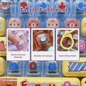 # HB # Dpression Fidget Toy Dễ Thương 26 Phím Bấm Nút Đồ Chơi Túi Bền Treo Trang Trí Cho Trẻ Em Dự Tiệc Quà Tặng.