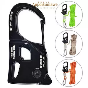 Bộ điều chỉnh dây tự khóa IAPPORTUNIA, Bộ căng dây lều 2-10mm chống trượt, Thép không gỉ di động bằng thép không gỉ chất lượng cao Dụng cụ ngoài trời