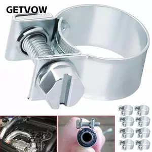 Kẹp ống GETVOW, Phụ kiện đường ống Bộ kẹp ống, Dụng cụ cố định có thể điều chỉnh Ống thép mạ kẽm cố định Ống tròn Ống thông gió ống nước