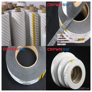 Băng keo hai mặt xốp EVA dày 5m Đen trắng chống va chạm Chống sốc Niêm phong hấp thụ sốc 8MM * 3M Băng keo hai mặt RXIP chính hãng