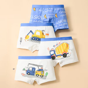 Thích hợp cho trẻ em từ 3-8 tuổi Quần lót Boxer kháng khuẩn, được làm bằng Cotton loại A.