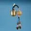 1 Chai thuốc nhỏ bằng đồng thau Acorn ngoài trời Chống ẩm di động Kho chống nước Hộp đựng thuốc sơ cứu Bình kín