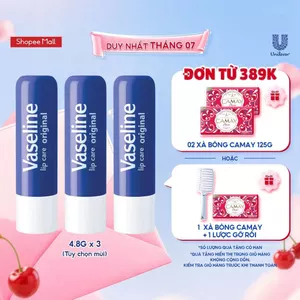 Combo 3 son dưỡng môi Vaseline Lip Care dạng thỏi 4.8g (Tuỳ chọn)
