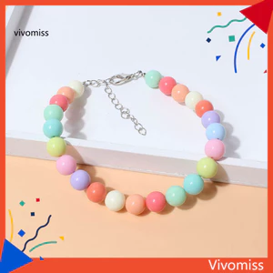 Vòng Cổ Thú Cưng Màu Kẹo Trang Trí Phụ Kiện Nhiều Màu Thời Trang Chó Giả Ngọc Trai Vòng Cổ Vòng Đạo Cụ Chụp Ảnh
