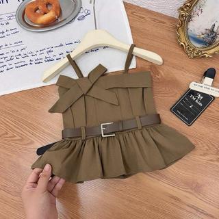 S335-[tomnaukids] Set áo dây nơ quần đen kèm nịt cho bé gái size từ 8-35Kg