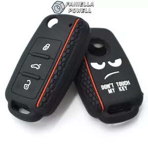 FANIELLAPOWELL Chìa Khóa Ô Tô Silicon Mềm Tự Động Cho VW Golf Polo