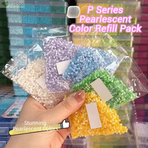 Hạt Perler ngọc trai YOLOGO, Máy ép nhiệt 23 màu Hạt Perler, Đồ chơi hạt Perler thủ công 2.6mm
