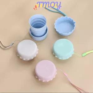 TMOY Ngoài Trời Có Thể Thu Vào Du Lịch Cốc Cà Phê Rơm Lúa Mì Làm Bằng Kính Thiên Văn Gấp Ấm Trà Hoạt Động Di Động Cốc Nước Gấp TMOY
