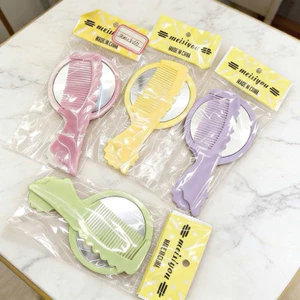 Bộ Lược Gương Di Động Bộ Lược Chải Tóc Mini Gương Trang Điểm Du Lịch Lược Làm Đẹp