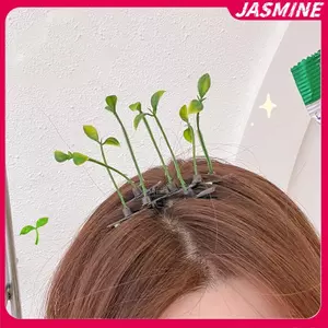 JASMINE 10 Cái Ngộ nghĩnh Cỏ Kẹp Tóc Mầm Đậu Ăng Ten Kẹp Tóc Dành Cho Nữ Bé Gái Cây Dễ Thương Tóc Barrette Phụ Kiện Tóc JASMINE