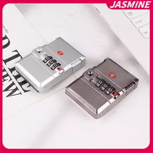 JASMINE Kim Loại Mật Khẩu Lo 3 Chữ Số Lo Du Lịch Vali Hành Lý Ngực Phần Cứng Lo Mã Loer Hộp Quà Tặng Padlo JASMINE