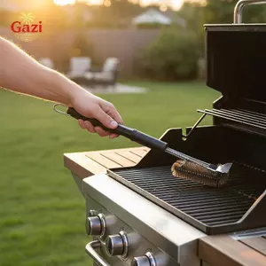 Bàn chải làm sạch nướng BBQ chống gỉ Máy rửa chén bằng thép không gỉ Chống rỉ sét an toàn cho phụ kiện nướng cắm trại ngoài trời [VN]
