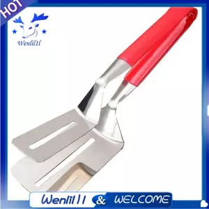 Kẹp hai mặt chống bỏng, Kẹp xẻng lật thực phẩm bằng thép không gỉ đa chức năng, được sử dụng cho bánh mì bít tết, v.v.