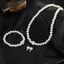 4 Cái / bộ Vintage Ngọc Trai Đơn Giản Nelace Bông Tai Bộ Trang Sức Dành Cho Nữ Cô Dâu Pha Lê Thanh Lịch Choker Tiệc Phụ Kiện Đám Cưới [Mina]
