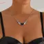 HFSHY Punk Thẩm Mỹ Goth Quỷ Trái Tim Dây Thép Gai Choker Nelace Không Gây Dị Ứng Hợp Kim Trang Sức Cho Câu Lạc Bộ Đảng Mặc VN