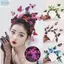 Vòng Hoa Bướm JVSUB, Vòng Hoa Phát Sáng LED Chống Đỡ Bướm Cô Dâu Tiaras, Phụ Kiện Tóc Cưới Mũ Trang Trí Nhiều Màu Sắc Bướm Tóc