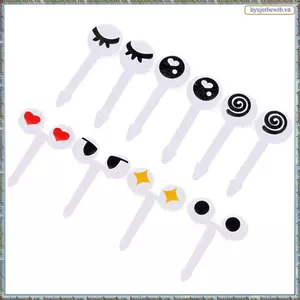 10 Miếng Mini Hoạt Hình Dễ Thương Mắt Hộp Cơm Trưa Trang Trí Nĩa Trái Cây Nĩa Món Tráng Miệng Nĩa