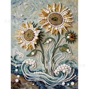 Sơn Ngọc Trai Tranh Ngọc Trai Chất Liệu Thủ Công Gói 30 * 40cm Phong Cách Mới Tranh Trang Trí Phòng Ngủ Đầu Giường Cảm Giác Ngọc Trai Tranh FTLP