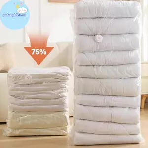 Pufangbliss Túi Hút Chân Không Lớn Không Cần Bơm Túi Bảo Quản Nhựa Để Bảo Quản Quần Áo nketspression Túi Rỗng Phụ Kiện Du Lịch VN
