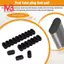 Bàn Hình Bầu Dục Ghế Chân Ống Ống Chèn Nắp Cuối 40mm x 20mm 20 chiếc Màu Đen