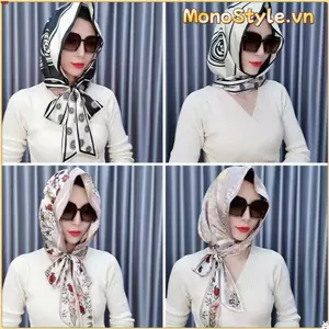 Turban Hồi giáo MONOSTYLE, Mũ lụa mô phỏng mềm mại, Mũ thoáng khí chống nắng mùa hè dành cho nữ