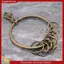 Tông Màu Đồng Carabiner Tù Nhân Móc Khóa 10 Vòng Móc Chìa Khóa 7.6cm