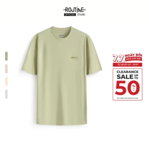 Áo Thun Vải Cotton Nhãn Trang Trí Form Regular - Routine 10S25TSS002