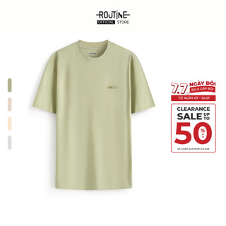 Áo Thun Vải Cotton Nhãn Trang Trí Form Regular - Routine 10S25TSS002