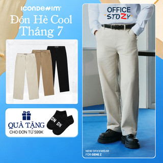 Quần Kaki Nam ICONDENIM Sandfold Form Loose QKID0055