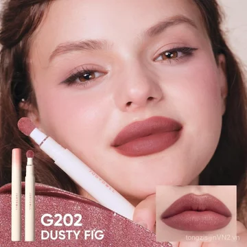 Kem dưỡng môi mờ JUDYDOLL Cushion, Son mờ dưỡng ẩm với Tripeptide & Squalane, Son nhòe môi, Bùn môi nhung, Chống nhòe, Lâu trôi, Không trầy xước (G202 Dusty Fig)