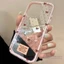 Ốp điện thoại mềm trong suốt chấm bi màu đỏ hoạt hình cho iPhone 17 16 15 14 13 12 11 Pro Max