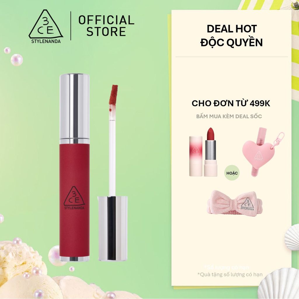 Son kem bùn mịn lì 3CE Hazy Lip Clay