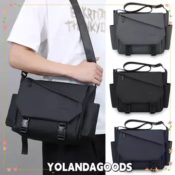 Túi đeo vai YOLANDAGOODS1, Túi đeo chéo nam nhiều túi có dây đeo có thể điều chỉnh, Túi đeo chéo công sở PU chống thấm nước thời trang Túi thể thao