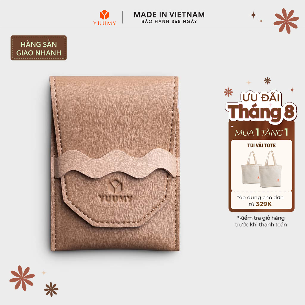 Ví Yuumy (Thời trang nữ nắp gập cách điệu cỡ nhỏ – Ví móc khóa da Seasand YV81) Bagsmart