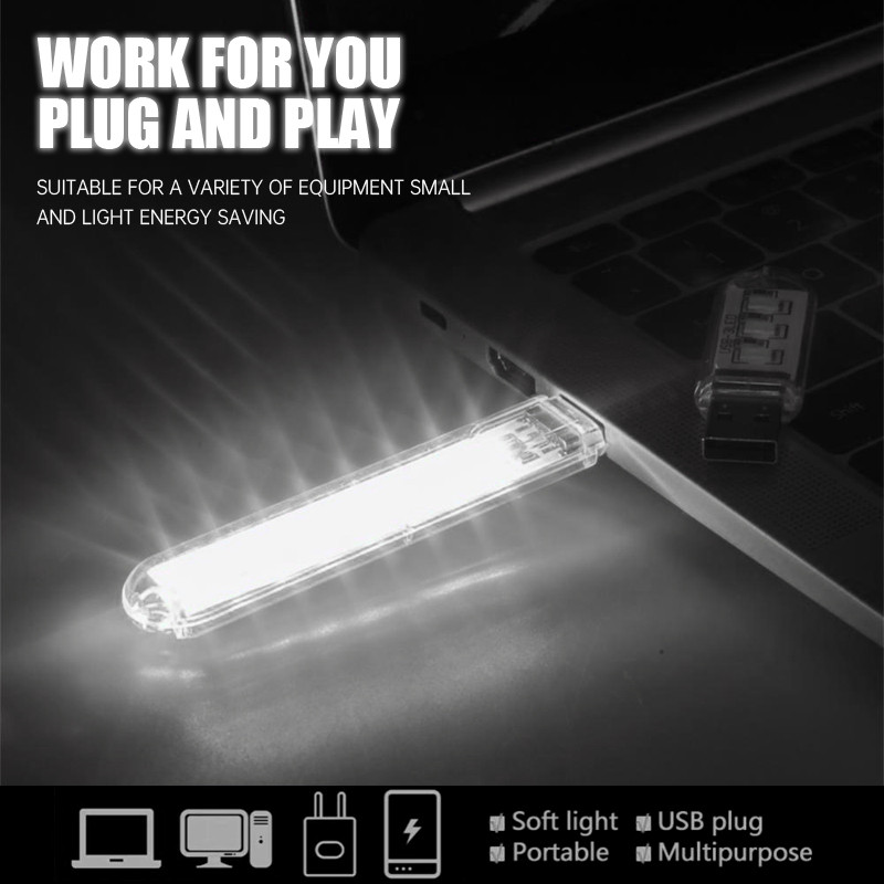 Đèn trắng USB Đèn ngủ nhỏ ký túc xá sinh viên Đèn nguồn di động (SG) (SG)