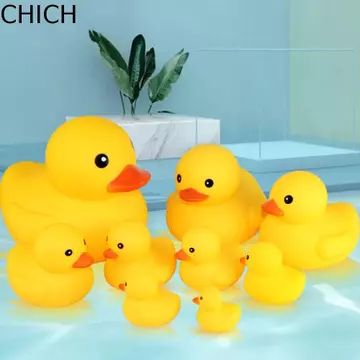 Vịt CHICH với đồ chơi tắm âm thanh Bóp, Đồ chơi tắm cho bé Vịt vàng Phao Vịt vàng, Đồ chơi tắm cho bé Dễ thương với âm thanh Bóp Cao su Đồ chơi nước vịt vàng nhỏ Đồ chơi cho trẻ em