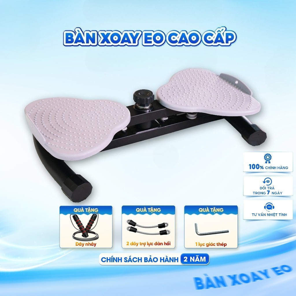 Bàn Xoay Eo Đốt Mỡ  SPORT Tặng Dây Nhảy Thế Lực Giảm Cân Tại Nhà, Tích Hợp Massage Chân - model 2026 