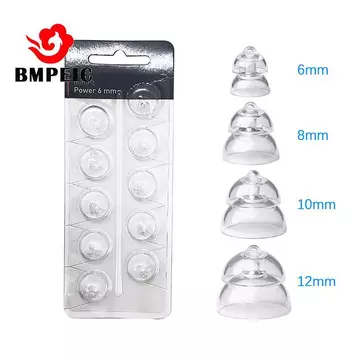 BMPEIC 10 Chiếc Máy Trợ Thính Nút Tai Mái Vòm Silicon Mở Phù Hợp Đầu Tai Có Thể Thay Thế Máy Trợ Thính Phụ Kiện 6 / 8 / 10 / 12 Mm Mất Thính Lực Mới