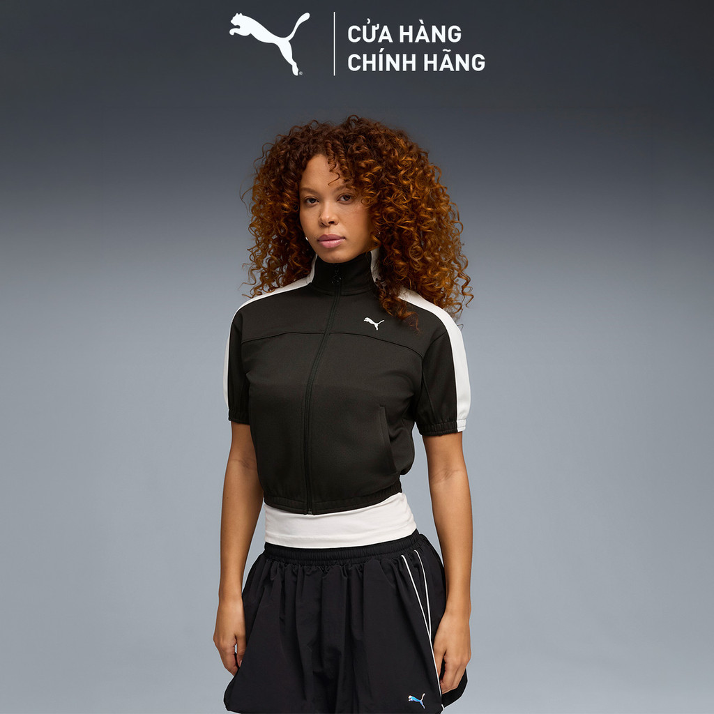 Áo Khoác Thời Trang PUMA Nữ T7 Short Sleeve Jacket Black Màu Đen
