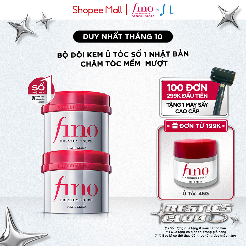 [TIẾT KIỆM HƠN] BỘ 2 KEM Ủ TÓC CAO CẤP FINO PREMIUM TOUCH B 230G