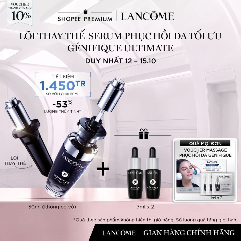 Lõi Thay Thế Serum Phục Hồi Da Tối Ưu Genifique Ultimate Lancome 50ml