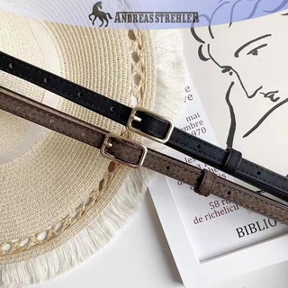 Onetimingfine Retro Pháp Thắt Lưng Da Nữ Unisex Thắt Lưng Khóa Thắt Lưng Nữ Quần Jean Thắt Lưng Nam Thắt Lưng Mỏng Thắt Lưng VN