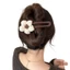 Treeling Sang Trọng Dệt Kim Hoa Mỏ Vịt Kẹp Lưng Đầu Hình Đĩa Tóc Kẹp Đường Thẳng Kẹp