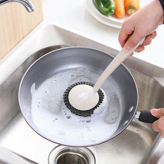 Cọ xoong nồi búi sắt có tay cầm - đa năng, tiện dụng