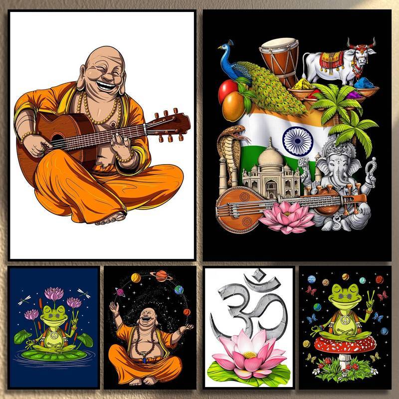 Calm Zen Yoga Và Thiền Pose Art Home Wall Decor Canvas Poster