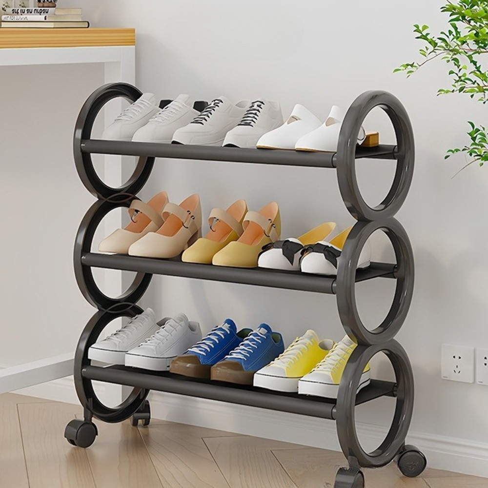 (MỚI) Kệ Để Giày Dép Thông Minh Có Bánh Xe Di Động Xoay 360 Độ Tiện Lợi Khung Thép Carbon Chịu Lực DINO