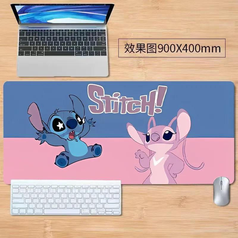 Miếng Lót Chuột Stitch - Thảm Để Bàn Anime XL Ngoài Hành Tinh Màu Xanh Dễ Thương, Cao Su Dày & Chống Trơn Trượt 3 Mm