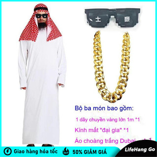 Bộ đồ cosplay đại gia Dubai - Đầy đủ phụ kiện, nhiều kích thước, phục chế sang trọng